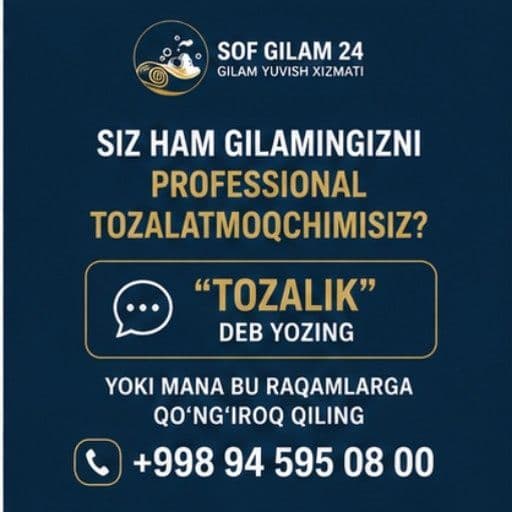 Navoida gilam yuvish xizmati — 3
