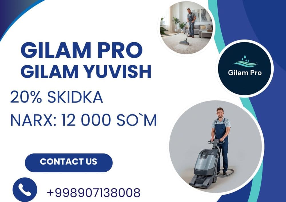 Gilam yuvish tez va toza — 2