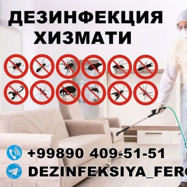 Dezinfeksiya xizmati Vodiy boylab 24/7 — 1