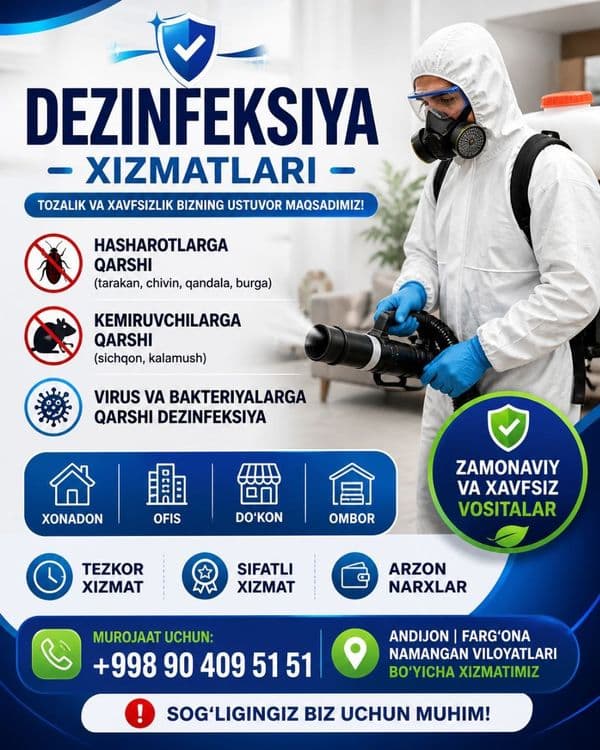 Dezinfeksiya Arzonchi 24/7 — 1