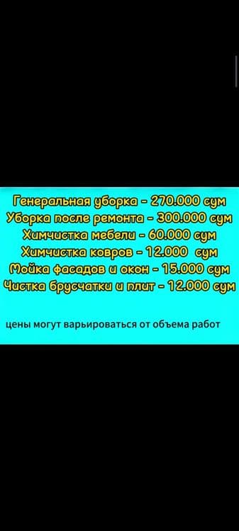 Химчистка мебели. Чистка брусчатки. Мойка фасадов. Уборка — 8