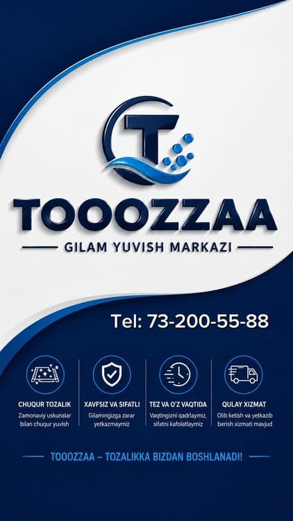 Gilam yuvish xizmati | Fargʼona-Margʼilon yangi ochildi. 
Fargʼona, M — 1