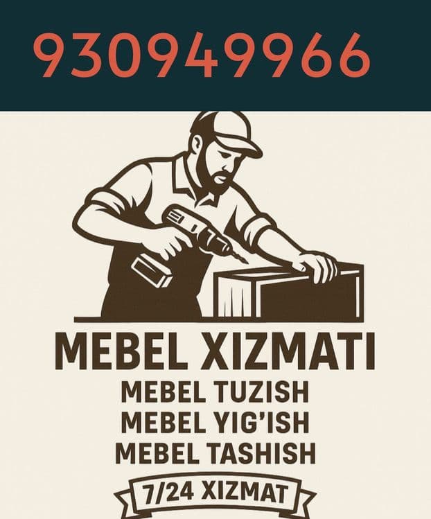 Mebel sochish va yig'ish ximati Услуга мебельщика перевозка мебели и р — 2