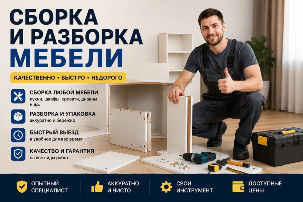 Мебель ремонт /Сборка /Разборка / Мебели установка/аккуратно — 1