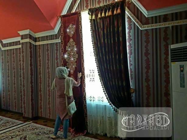 Пошив штор Парда тикамиз Элита пардалар Parda tikish Установка карниз — 5