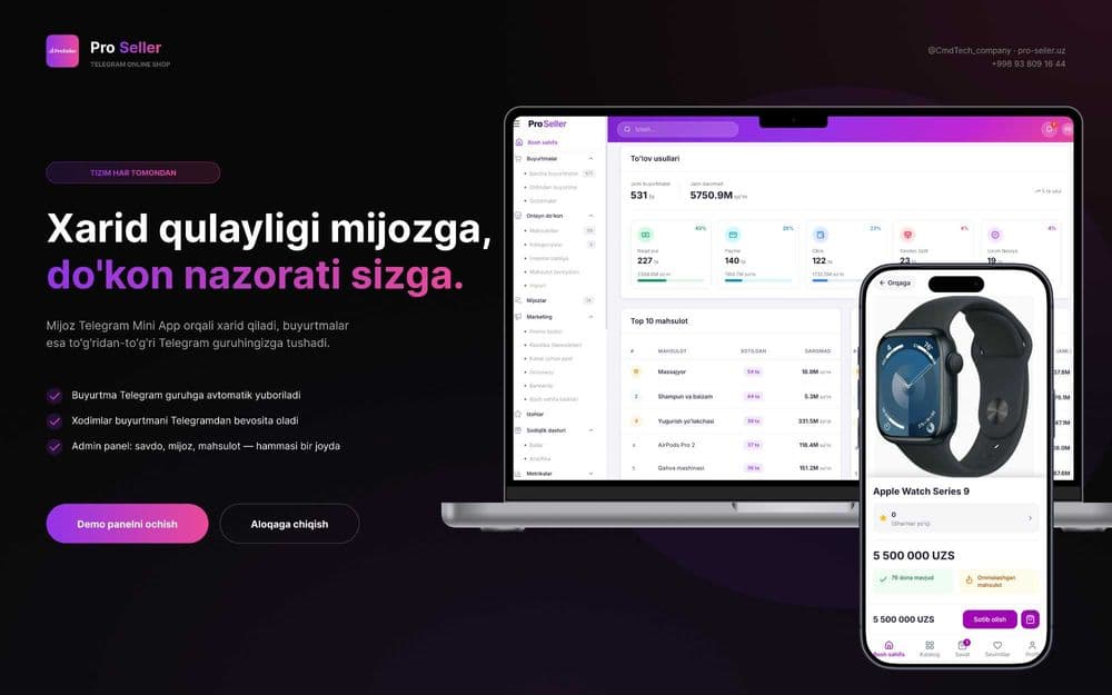 Telegram bot | Internet do'kon | Online magazin | Pro Seller — 2