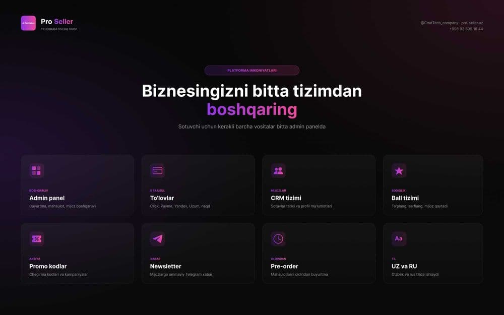 Telegram bot | Internet do'kon | Online magazin | Pro Seller — 3