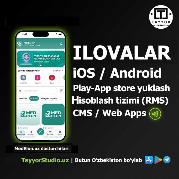 Mobil ilovalar yaratish, Biznesni avtomatlashtirish, RMS, SaaS