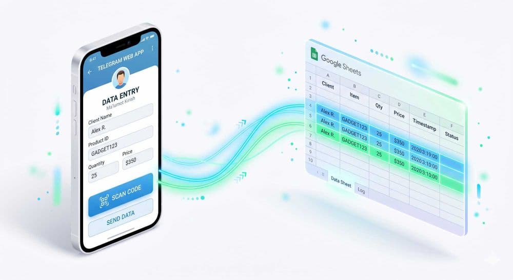 Telegram bot va Google Sheets (Excel) integratsiyasi | WEB APP — 1