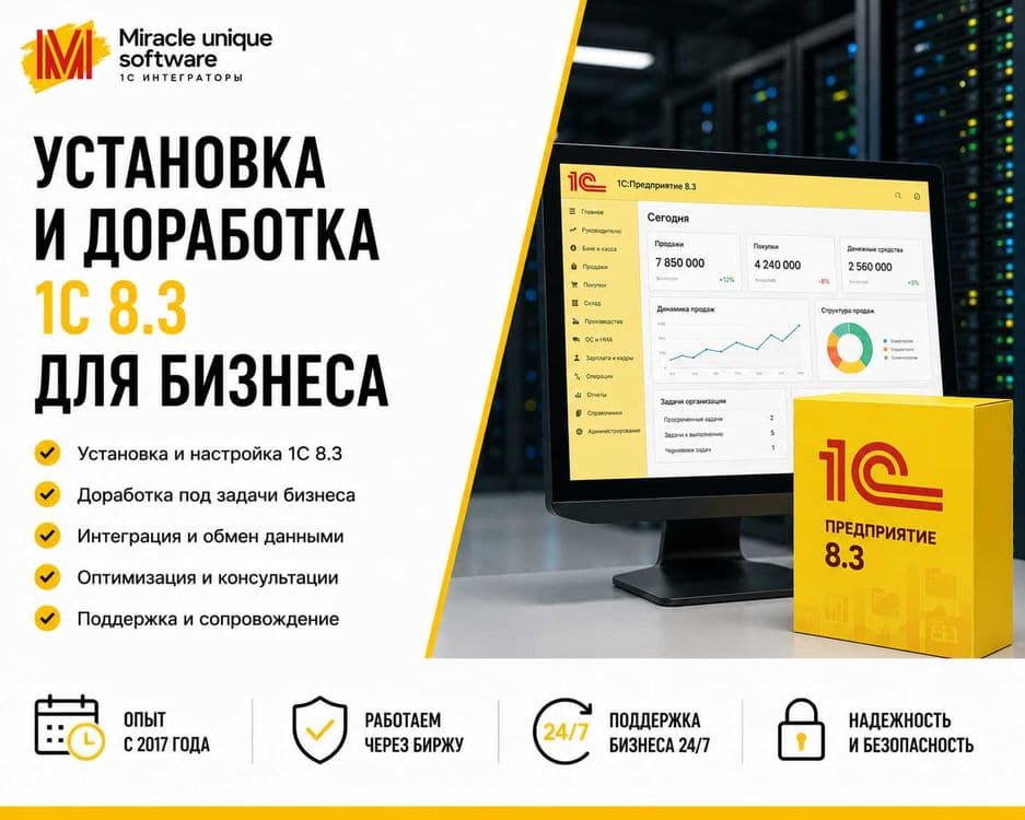 Установка и доработка 1С 8.3 для бизнеса — 1