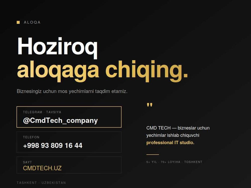 Professional veb-sayt va Telegram bot ishlab chiqish | CMD TECH — 6