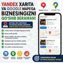 Yandex Xarita va Google Maps'ga biznes qo'shib beraman