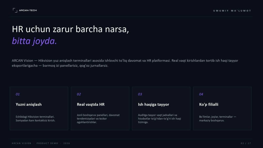 Face ID - Davomat va HR uchun maxsus tizim — 2