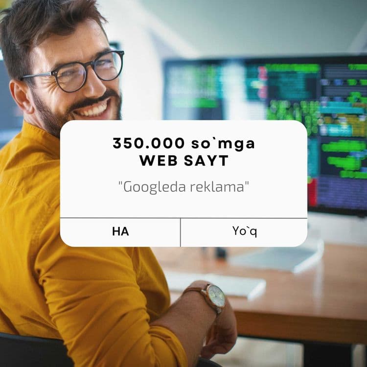 Arzon va sifatli sayt xizmati — 350 ming so‘mdan — 1