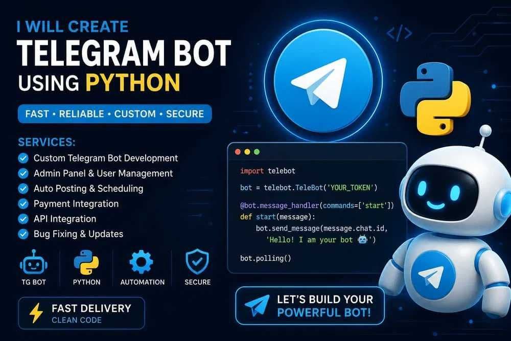 Telegram Bot yaratish xizmati