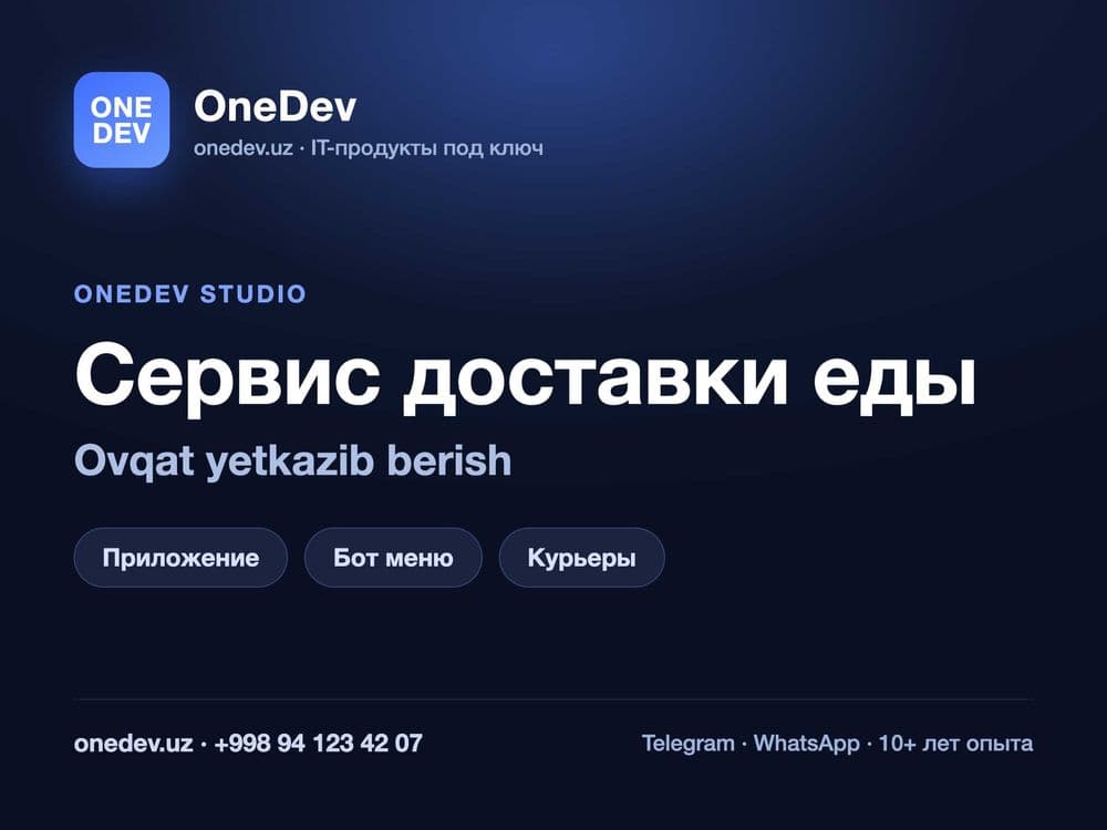 Приложение и сайт для доставки еды — 1