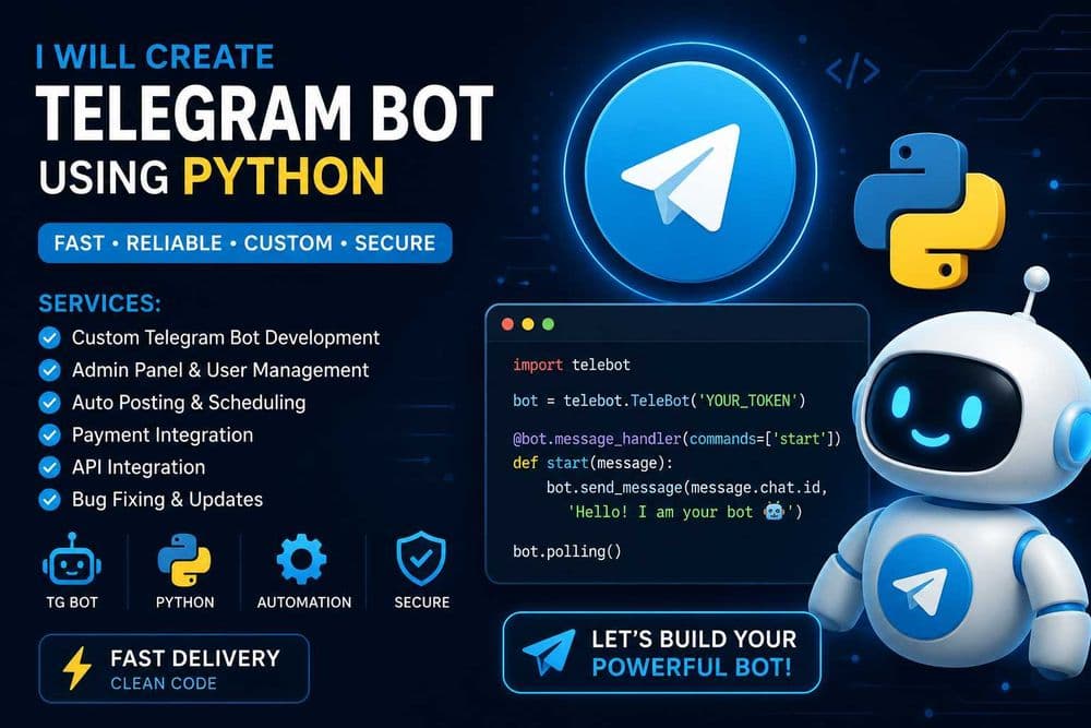 Telegram bot va AI rasm yaratib beraman — 1