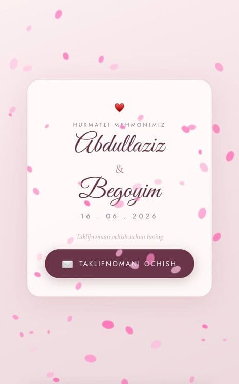 Пригласительные / Таклифнома — 2