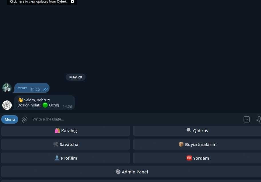 telegram bot online shop — 1