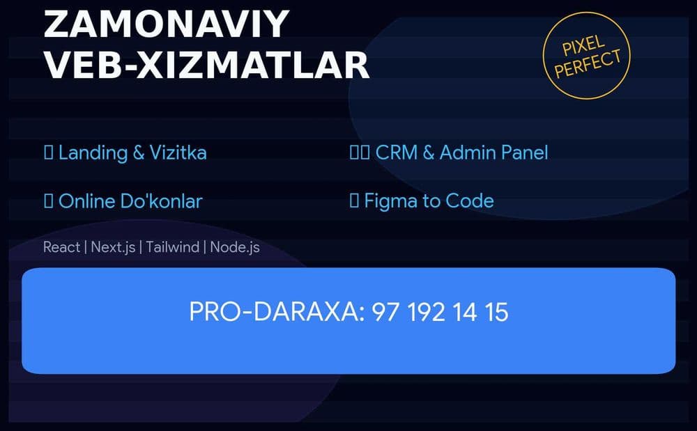 Sayt yaratish va murakkab tizimlar. Web-sayt xizmati — 1