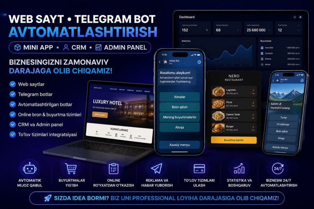 Sayt qilish  va qilib berish xizmati — 1