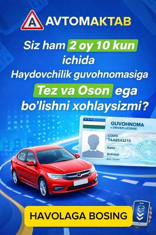 Avtomaktab endi 20 kunda pravani qolga kiriting! — 3
