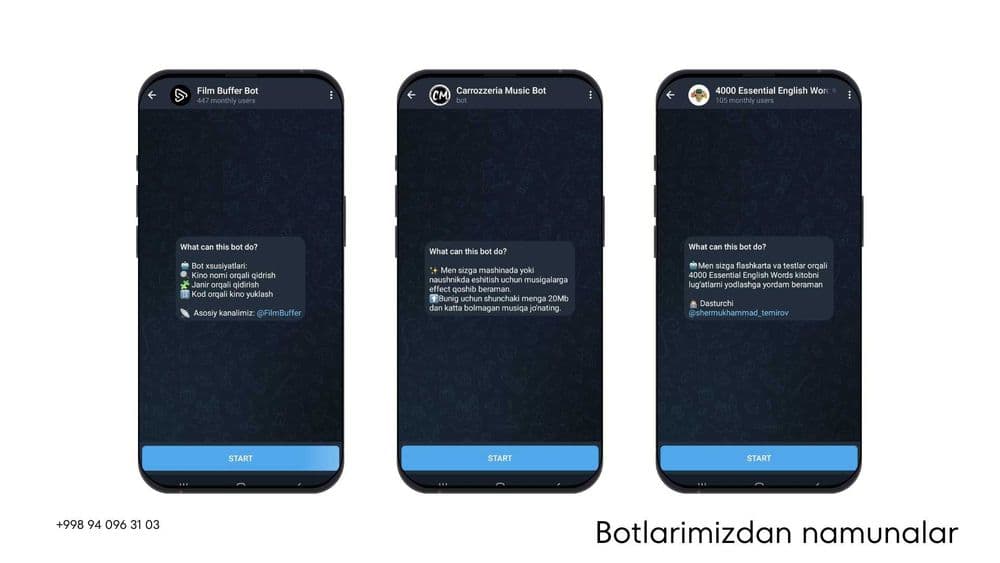 Telegram Bot Yasash | Sayt Yaratish | Online Do‘kon | Mobil Ilova — 2
