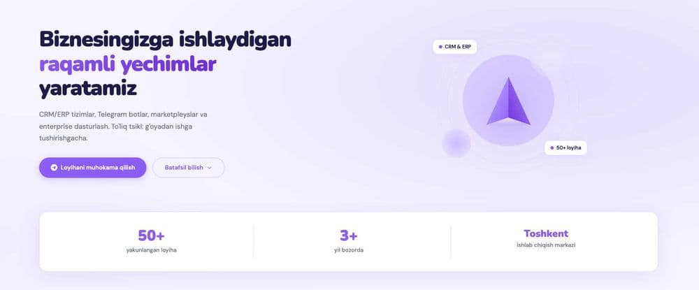Создание веб-сайтов / Телеграм ботов / CRM / Landing / Визитки — 1