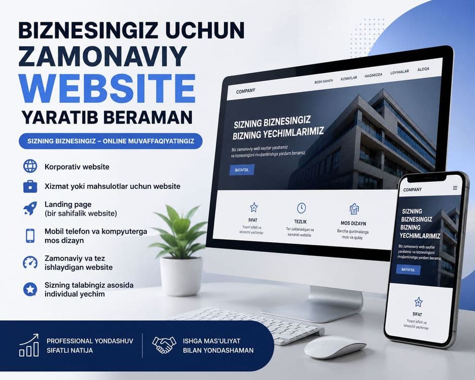 Zamonaviy website yaratish xizmati — 1