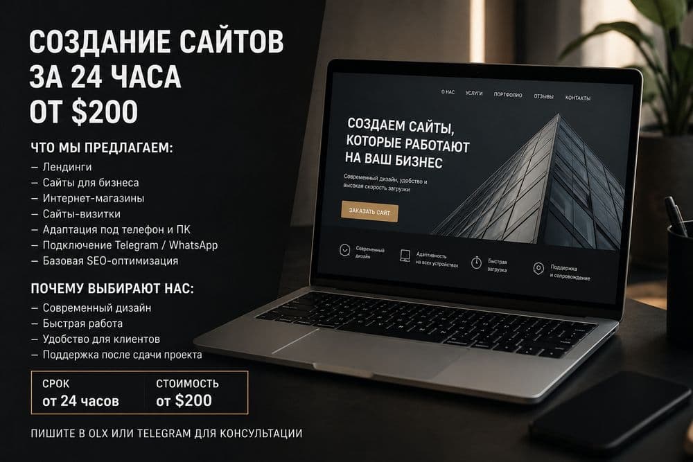 Вебсайт за 24 часа — 1