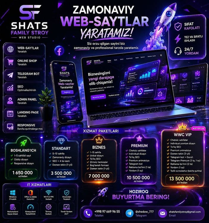 Web-sayt tayyorlab berish xizmati — 1