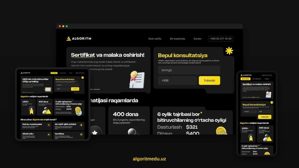 Web sayt va internet do'kon yaratish | Landing, biznes sayt — 6