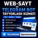 Veb-sayt va Telegram bot yaratish xizmati Tez va sifatli diyarli tekin