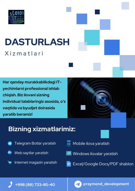 Sayt va programma yaratish — 1