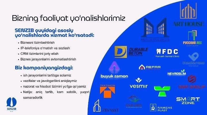 “CRM o‘rnatamiz” “IP telefoniya ulash” “Call center uchun CRM” — 2