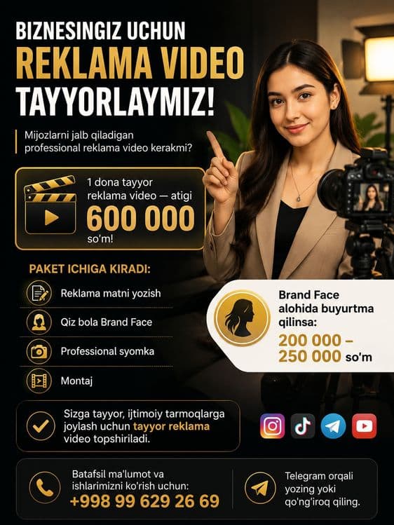 Reklama video tayyorlaymiz — 1