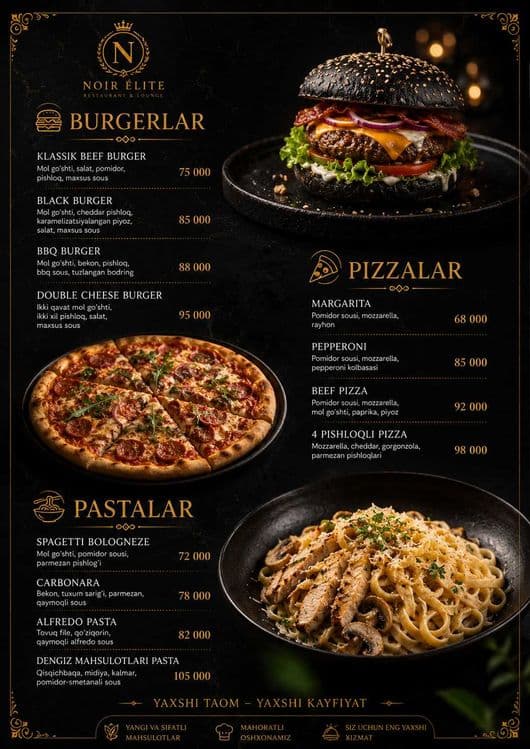 Vizitka Logo restoran fastfood uchun menyu va Grafik Dizayn Xizmatlari — 7