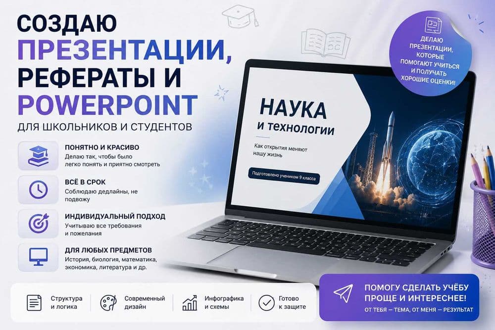 Делаю рефераты и презентации в PowerPoint. — 1