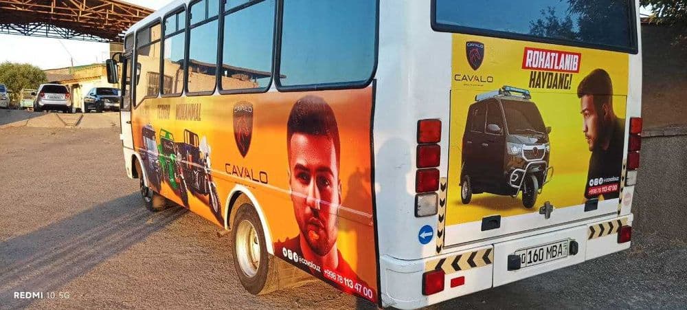 Avtobuslarda reklama xizmati / Рекламный услуги на автобусах — 3