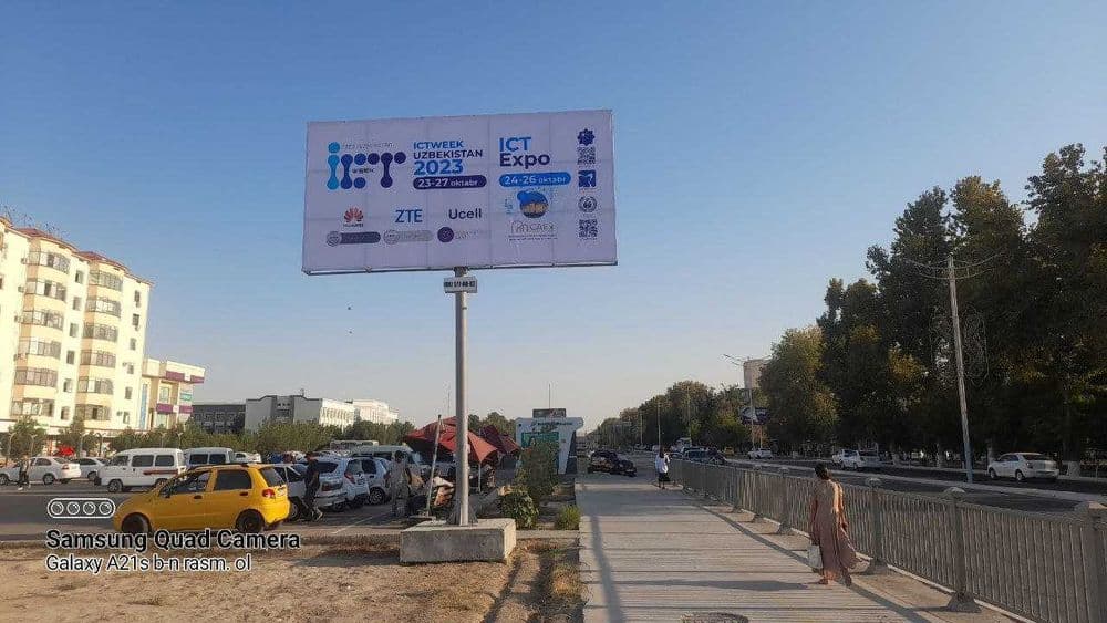Bilbordlarda reklama Navoiy. Реклама на билбордах Навоий. Банер Навоий — 4