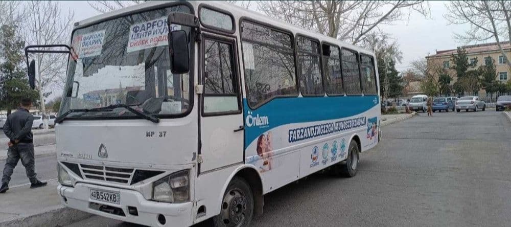 //Автобус//Водийда автобус ташки реклама//Наманган//Наружная реклама — 2