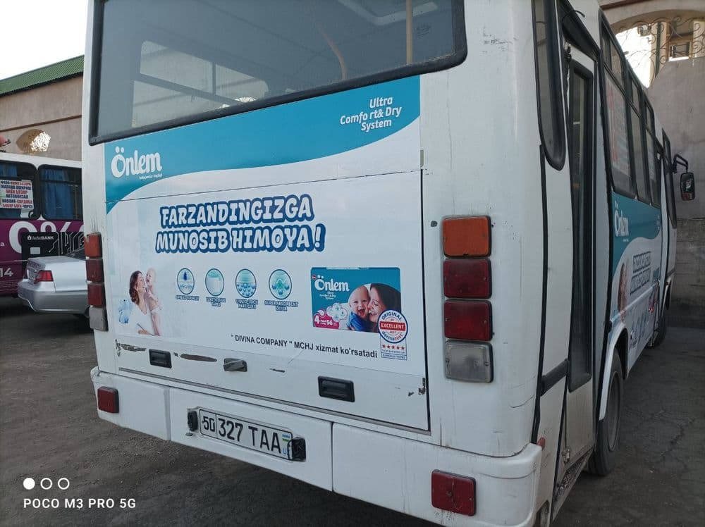 Samarqand // avtobuslarda reklama // tashqi reklama // — 7