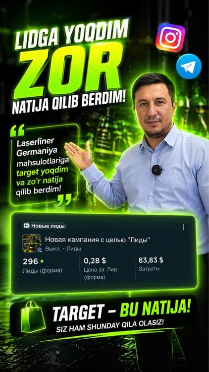 Zayavkalar va lidlar olib kelaman target orqali Targetolog man — 3