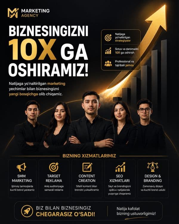 Mobilograf • Marketolig • Smm Xizmati Savdoingizni 10xga oshiring — 1