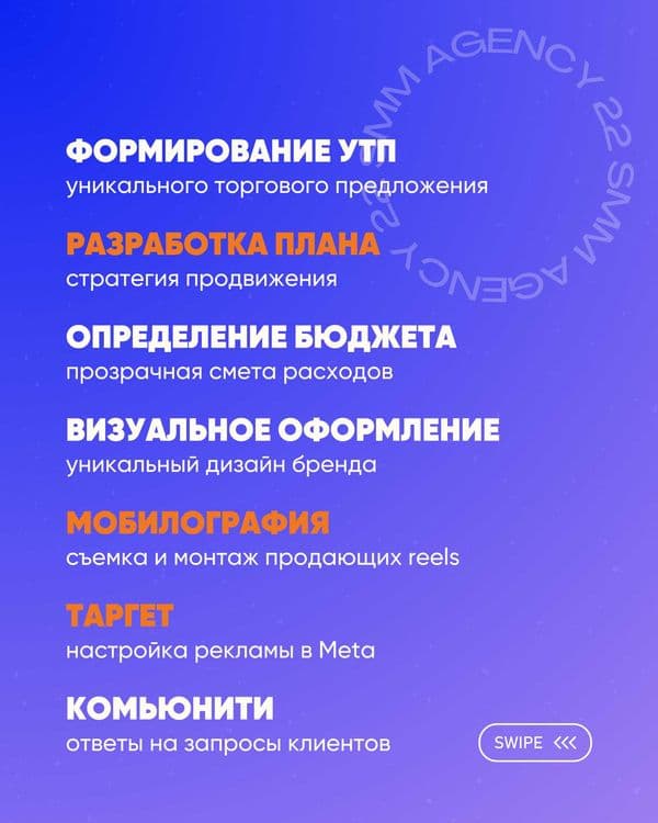 SMM-продвижение. SMM xizmati. Более 200 проектов в портфолио. — 2