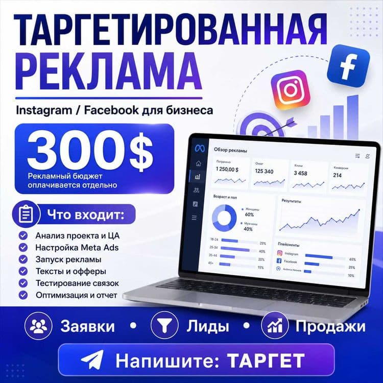 Таргетированная реклама в Instagram / Facebook