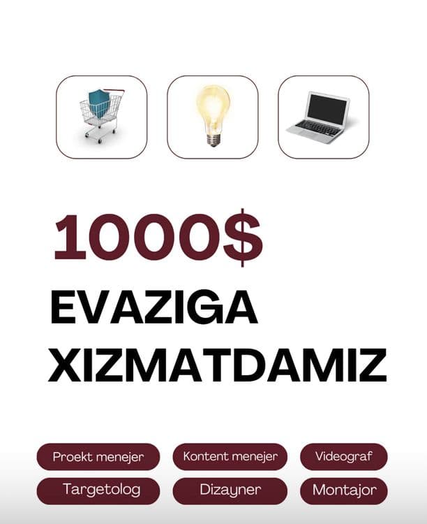SMM Xizmati, Tashkent(kafolatlangan) — 1