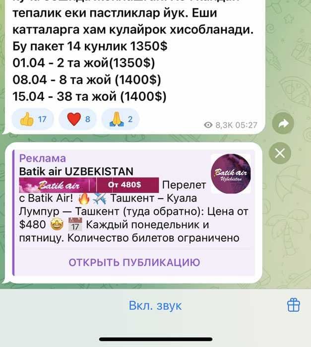 Telegram Ads / Реклама в Телеграм / Telegram Reklama — 2