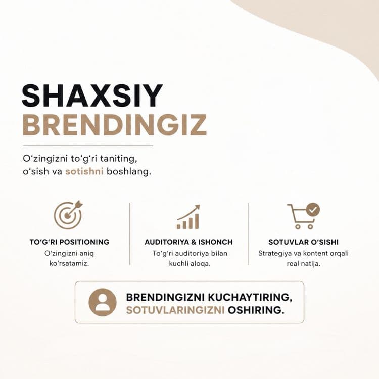 Shaxsiy Brend SMM Mobilograf Hizmati — 1
