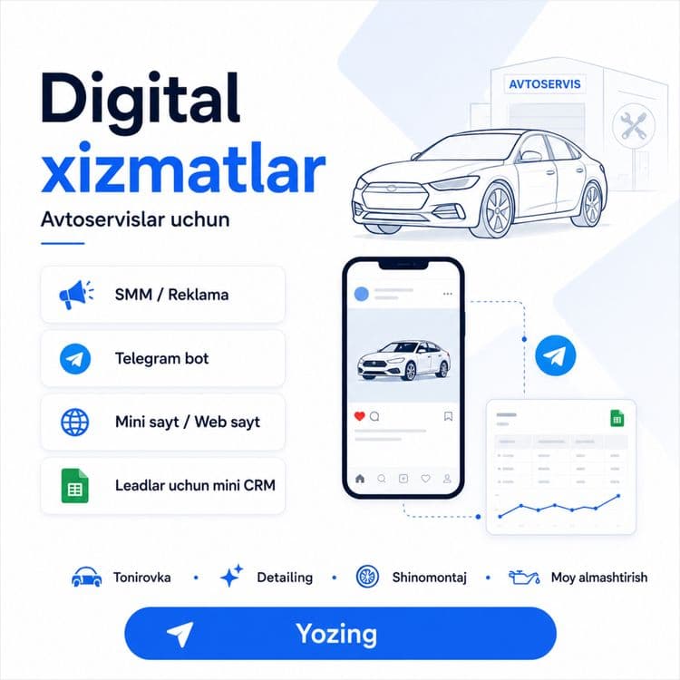 Digital marketing | SMM, Target, Telegram bot, CRM, Web sayt — 1